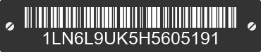 2017 LINCOLN Continental 1LN6L9UK5H5605191 VIN decoded