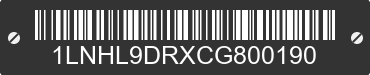2012 LINCOLN MKS 1LNHL9DRXCG800190 VIN decoded