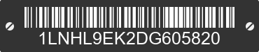 2013 LINCOLN MKS 1LNHL9EK2DG605820 VIN decoded