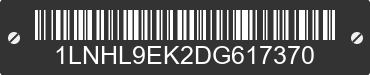 2013 LINCOLN MKS 1LNHL9EK2DG617370 VIN decoded