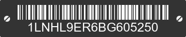 2011 LINCOLN MKS 1LNHL9ER6BG605250 VIN decoded