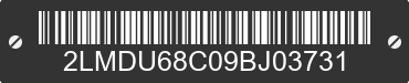 2009 LINCOLN MKX 2LMDU68C09BJ03731 VIN decoded