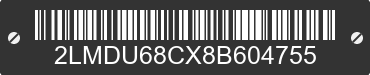 2008 LINCOLN MKX 2LMDU68CX8B604755 VIN decoded