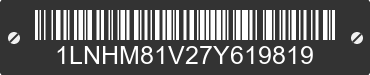 2007 LINCOLN Town Car 1LNHM81V27Y619819 VIN decoded