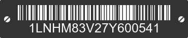 2007 LINCOLN Town Car 1LNHM83V27Y600541 VIN decoded