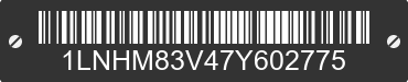 2007 LINCOLN Town Car 1LNHM83V47Y602775 VIN decoded
