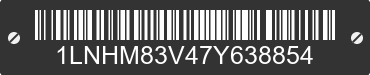 2007 LINCOLN Town Car 1LNHM83V47Y638854 VIN decoded