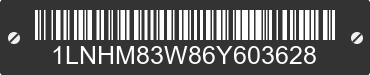 2006 LINCOLN Town Car 1LNHM83W86Y603628 VIN decoded