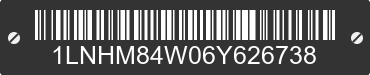 2006 LINCOLN Town Car 1LNHM84W06Y626738 VIN decoded