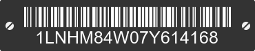 2007 LINCOLN Town Car 1LNHM84W07Y614168 VIN decoded