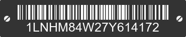 2007 LINCOLN Town Car 1LNHM84W27Y614172 VIN decoded