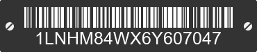2006 LINCOLN Town Car 1LNHM84WX6Y607047 VIN decoded