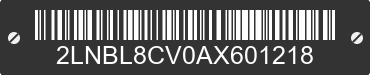 2010 LINCOLN Town Car 2LNBL8CV0AX601218 VIN decoded