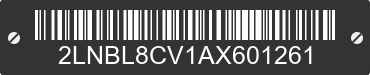 2010 LINCOLN Town Car 2LNBL8CV1AX601261 VIN decoded