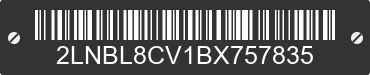 2011 LINCOLN Town Car 2LNBL8CV1BX757835 VIN decoded