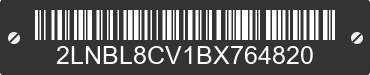 2011 LINCOLN Town Car 2LNBL8CV1BX764820 VIN decoded