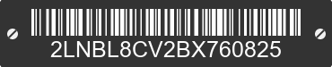 2011 LINCOLN Town Car 2LNBL8CV2BX760825 VIN decoded