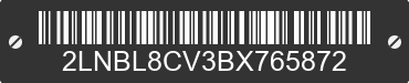 2011 LINCOLN Town Car 2LNBL8CV3BX765872 VIN decoded