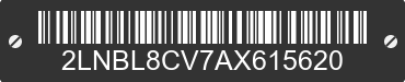 2010 LINCOLN Town Car 2LNBL8CV7AX615620 VIN decoded