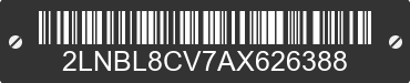 2010 LINCOLN Town Car 2LNBL8CV7AX626388 VIN decoded