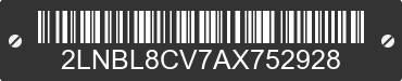 2010 LINCOLN Town Car 2LNBL8CV7AX752928 VIN decoded