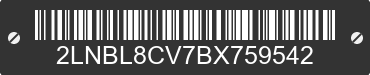2011 LINCOLN Town Car 2LNBL8CV7BX759542 VIN decoded