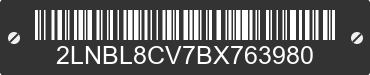 2011 LINCOLN Town Car 2LNBL8CV7BX763980 VIN decoded