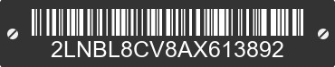 2010 LINCOLN Town Car 2LNBL8CV8AX613892 VIN decoded