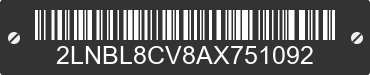 2010 LINCOLN Town Car 2LNBL8CV8AX751092 VIN decoded