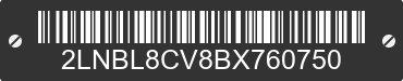 2011 LINCOLN Town Car 2LNBL8CV8BX760750 VIN decoded
