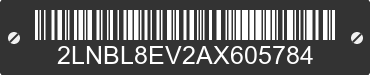 2010 LINCOLN Town Car 2LNBL8EV2AX605784 VIN decoded