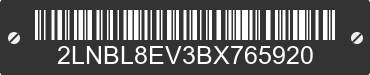 2011 LINCOLN Town Car 2LNBL8EV3BX765920 VIN decoded