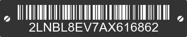 2010 LINCOLN Town Car 2LNBL8EV7AX616862 VIN decoded