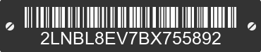 2011 LINCOLN Town Car 2LNBL8EV7BX755892 VIN decoded