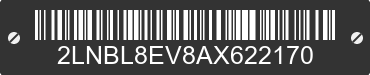 2010 LINCOLN Town Car 2LNBL8EV8AX622170 VIN decoded