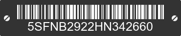 2017 MALLARD, NORTH TRAIL, & WILDERNESS Mallard, North Trail, & Wilderness 5SFNB2922HN342660 VIN decoded