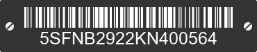 2019 MALLARD, NORTH TRAIL, & WILDERNESS Mallard, North Trail, & Wilderness 5SFNB2922KN400564 VIN decoded