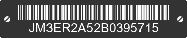 2011 MAZDA CX-7 JM3ER2A52B0395715 VIN decoded