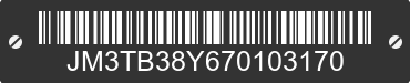 2007 MAZDA CX-9 JM3TB38Y670103170 VIN decoded