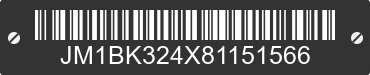 2008 MAZDA Mazda3 JM1BK324X81151566 VIN decoded