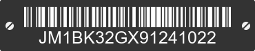 2009 MAZDA Mazda3 JM1BK32GX91241022 VIN decoded