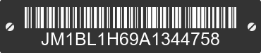 2010 MAZDA Mazda3 JM1BL1H69A1344758 VIN decoded