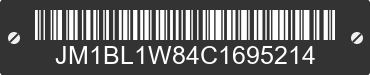 2012 MAZDA Mazda3 JM1BL1W84C1695214 VIN decoded
