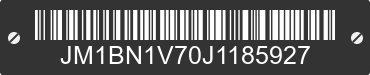 2018 MAZDA Mazda3 JM1BN1V70J1185927 VIN decoded