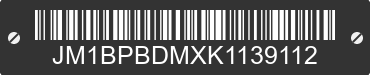 2019 MAZDA Mazda3 JM1BPBDMXK1139112 VIN decoded