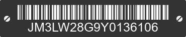2000 MAZDA MPV JM3LW28G9Y0136106 VIN decoded