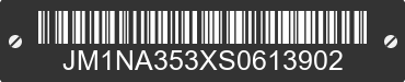 1995 MAZDA MX-5 JM1NA353XS0613902 VIN decoded