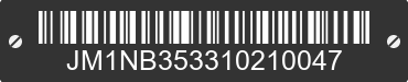 2001 MAZDA MX-5 JM1NB353310210047 VIN decoded