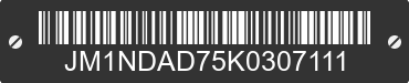 2019 MAZDA MX-5 JM1NDAD75K0307111 VIN decoded