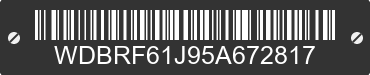 2005 MERCEDES-BENZ C-Class WDBRF61J95A672817 VIN decoded